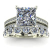 3.4ct Princess Cut Diamond Gold Bridal Set - 03US42